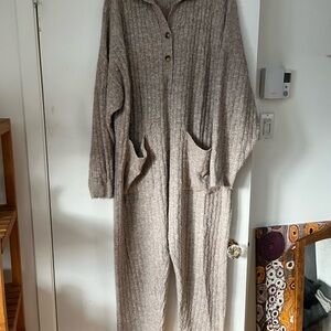 Smash + Tess Cozy Romper in Beige